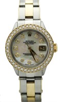 Ladies Oyster Datejust MOP Diamond Rolex Watch