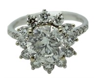 14kt Gold 4.21 ct Round Briliant Diamond Ring