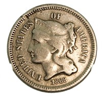1868 3 Cent Nickel *Very Nice