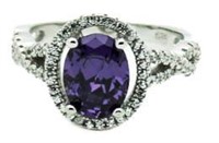Oval 2.20 ct Amethyst Infinity Ring