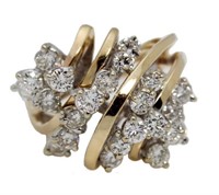 14kt Gold Brilliant 1.32 ct Diamond Estate Ring