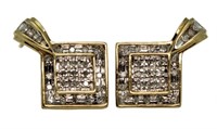 10kt Gold Diamond Designer Earrings