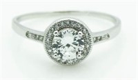 Brilliant 1.00 ct White Topaz Solitaire Ring