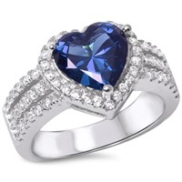 Heart Shape 2.50 ct Tanzanite Dinner Ring