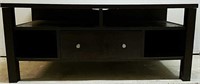Dark Toned Wood Veneer Cabinet