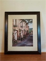 Large Framed Village Print
