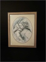 Beautiful Framed Mother and Child Print