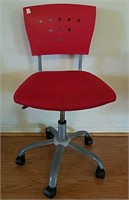 Red and Silver Desk Chair