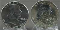 1963 & 1963 Proof Franklin Half Dollar