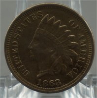 1863 Indian Head Cent Penny