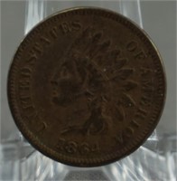 1864 L Indian Head Cent Penny