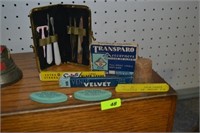 Vintage Items (Erasers, Lead, Manicure Kit)