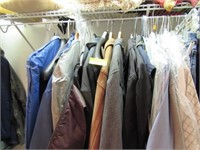 Contents in Closet: Coats, Clothing, Pillows, Show