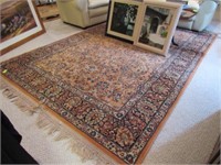 Approx. 8' x 10' Oriental Carpet, Coral Ground wit