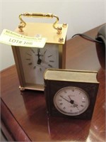 Two Pieces: Weil German Petite Carriage Clock, And