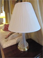 Pair Crystal & Brass Table Lamps