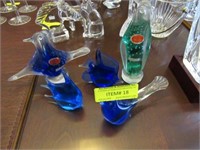 Five Pieces Murano Glass Animals