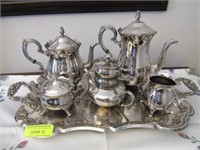 Six Pieces Silverplated Tea Service