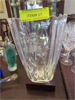 Waterford Crystal Vase - 10" with Wood Base