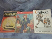 Two Old Magazines - '19 & '47 - Global Atlas - '40