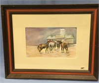 Matted and Framed original Watercolor by R. Marsha