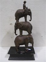 Base w. 3 elephants & rider, see pics