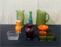 Lot of 9 PC. Colored glass