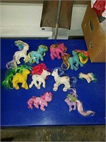 Large lot of vintage My Little Pony toys with