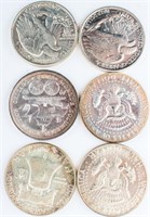 Coin 6 Key Date Silver Half Dollars