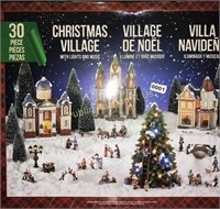 CHRISTMAS VILLAGE $189 RETAIL WITH LIGHTS & MUSIC