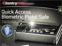 SENTRY SAFE $189 RETAIL BIOMETRIC PISTOL SAFE