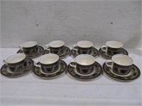 Mikasa cups & saucers, Intaglio