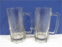 Pair of large glass mugs