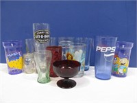Large group of glasses