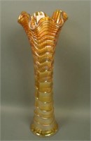 Imperial Dark Marigold Ripple Swung Vase. 15 1/4"