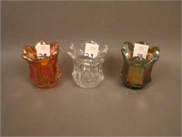 Lot including 3 Imperial Flute Toothpick Holders.