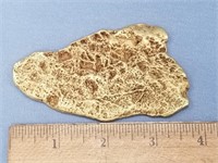 Gold nugget, weighs 5.335 oz. from Fairbanks minin