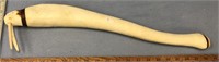 Oosicks with fossilized ivory walrus head 20.5" lo