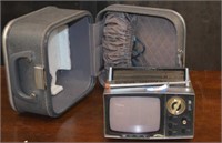 Vtg Sony Transition Television Reciever w/ Case
