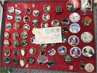 Collection of Fur Rondy pins and Iditarod pins, ab