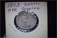 1853 AAR Seated Quarter
