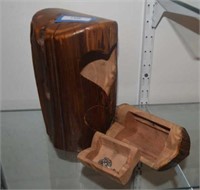 Carved Wooden Trinket Box w/ Hidden