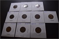 (10) Indian Head Pennies - Date Range 1887-99