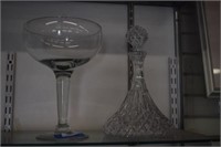 Crystal Ship's Decanter, and Oversized Champagne
