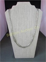 Sterling Silver 26" 10 Strand Necklace