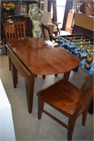 Drop Leaf Dining Table w/ Two Matching Chairs
