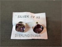 Earrings: Amethyst, Sterling Silver