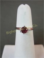 Ruby Ring Size 4, 14K White Gold