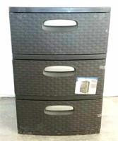 Sterilite 3 Drawer Faux Wicker Dresser