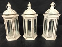 White metal cages with glass doors shabby chic